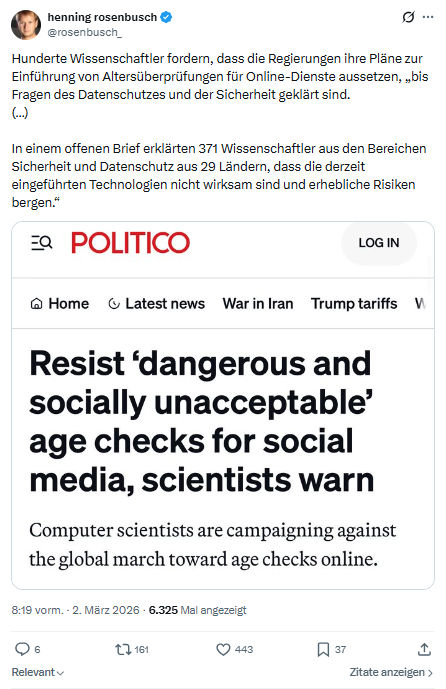 henning rosenbusch: Hunderte Wissenschaftler fordern, dass die Regierungen...