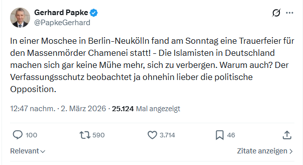 Gerhard Papke: In einer Moschee in Berlin-Neukölln...