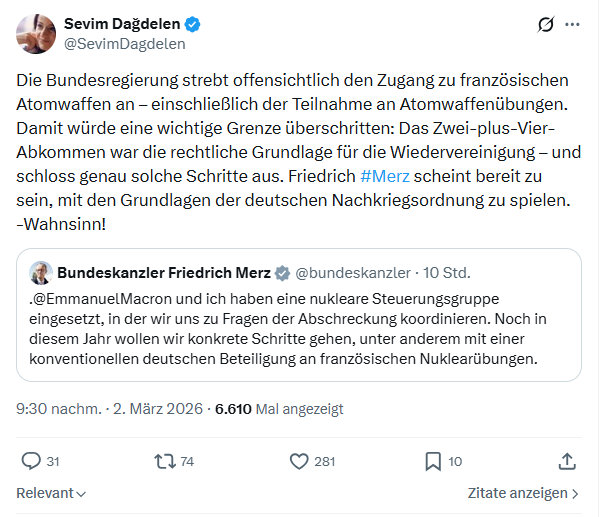 Sevim Dagdelen: Die Bundesregierung strebt offensichtlich den Zugang...