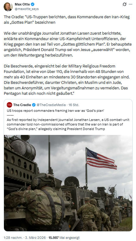 Max Otte: The Cradle: "US-Truppen berichten...