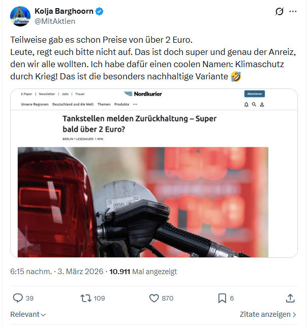 Kolja Barghoorn: Teilweise gab es schon Preise...