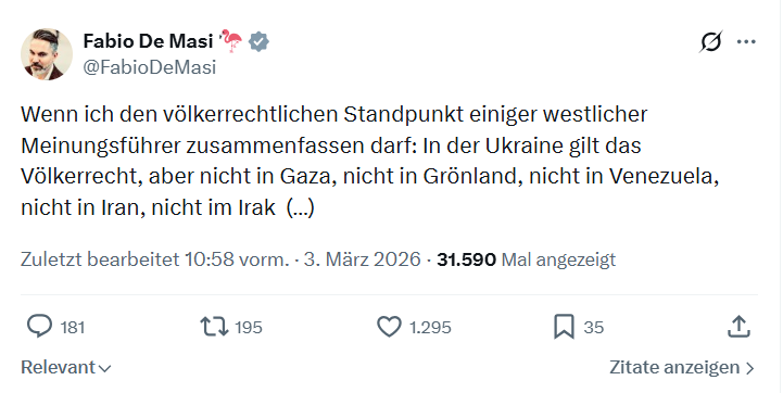 Fabio De Masi: Wenn ich den völkerrechtlichen Standpunkt...