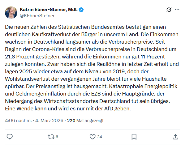 Katrin Ebner-Steiner: Die neuen Zahlen des Statistischen Bundesamtes...