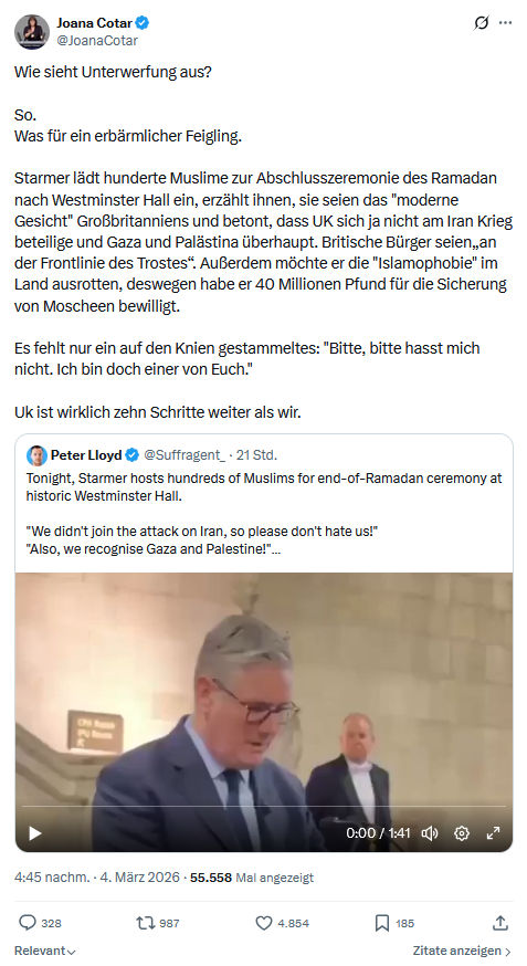 Joana Cotar: Wie sieht Unterwerfung aus...