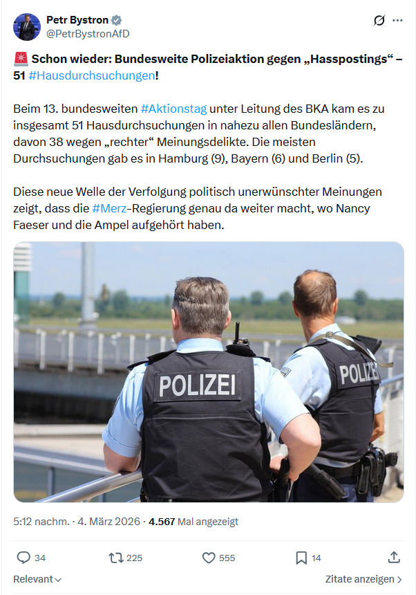 Petr Bystron: Schon wieder...