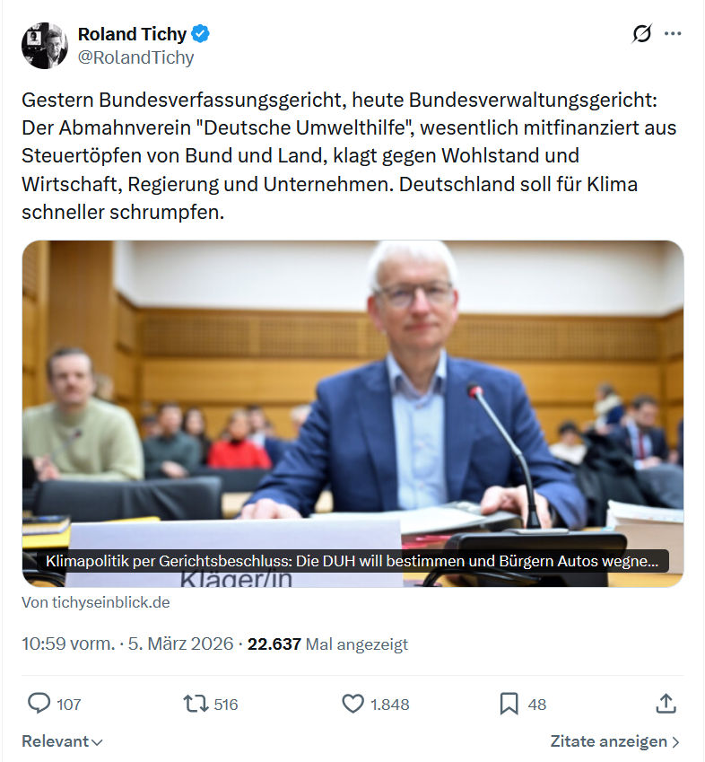 Roland Tichy: Gestern Bundesverfassungsgericht...