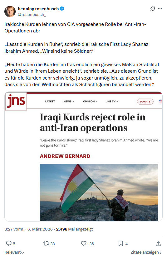 henning rosenbusch: Irakische Kurden lehnen von CIA...