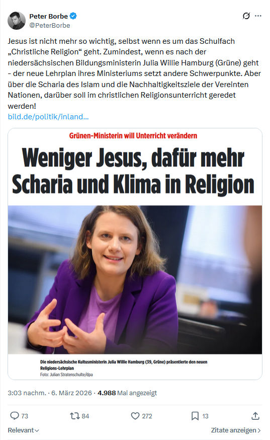 Peter Borbe: Jesus ist nicht mehr so wichtig...