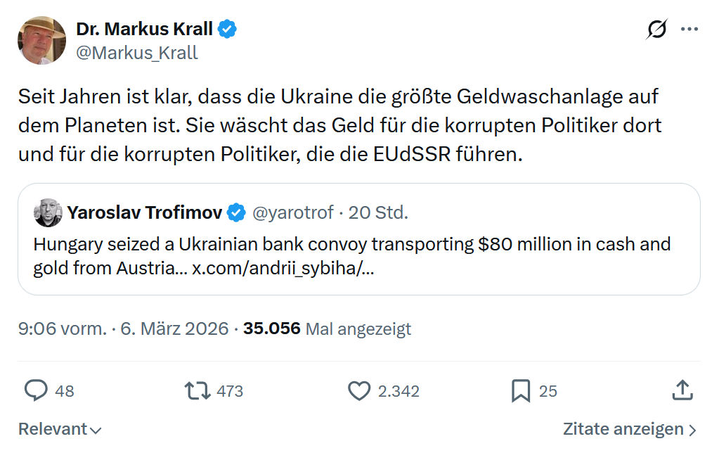 Markus Krall: Seit Jahren ist klar...