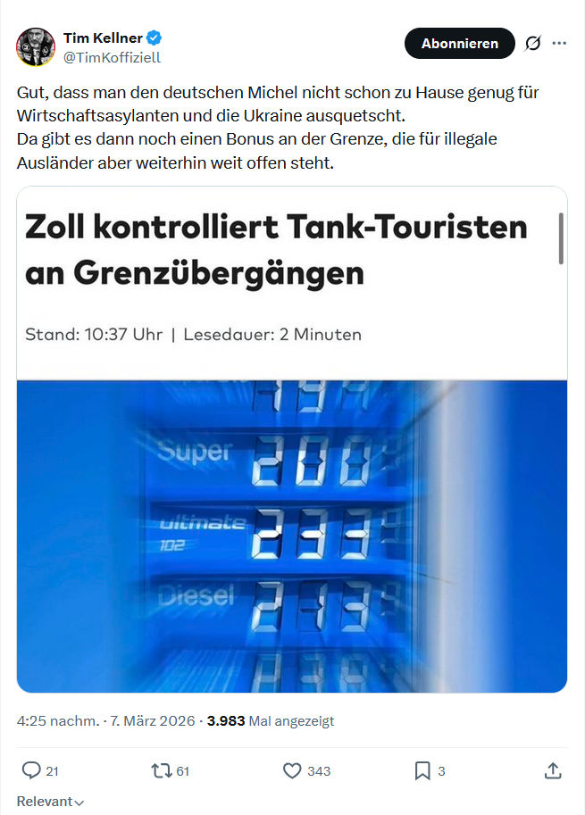 Tim Kellner: Gut, dass man den deutschen Michel...