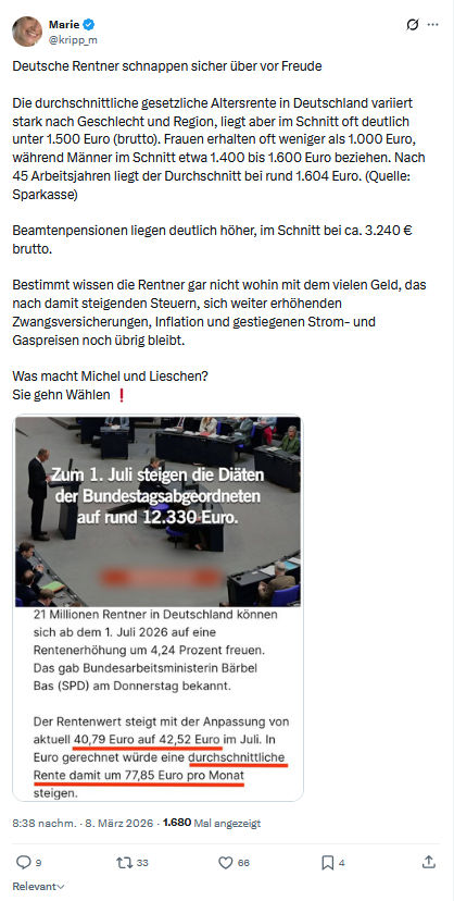 Marie kripp: Deutsche Rentner schnappen sicher über vor Freude...
