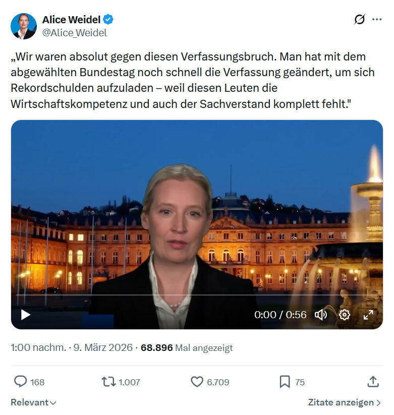 Alice Weidel: Wir waren absolut gegen diesen Verfassungsbruch...
