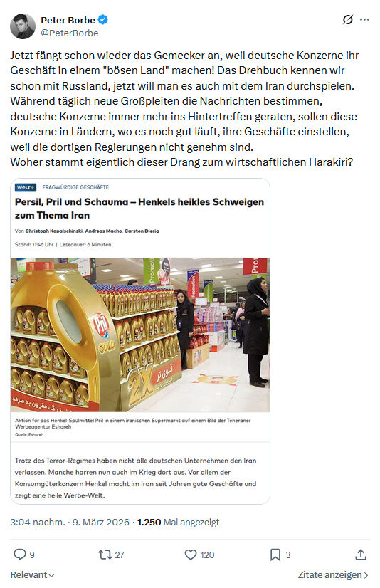 Peter Borbe: Jetzt fängt schon wieder das Gemecker an...