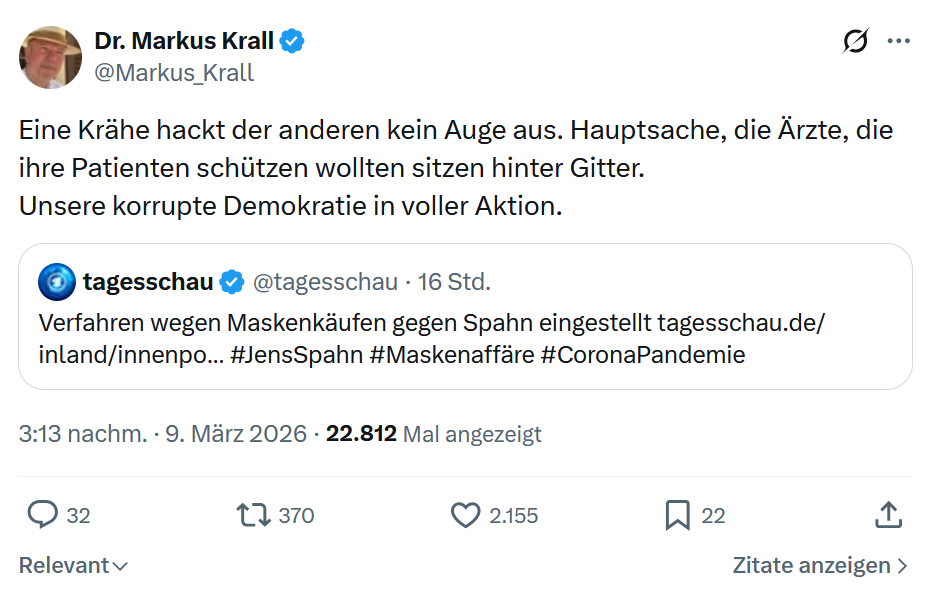 Markus Krall: Eine Krähe hackt der anderen kein Auge aus...