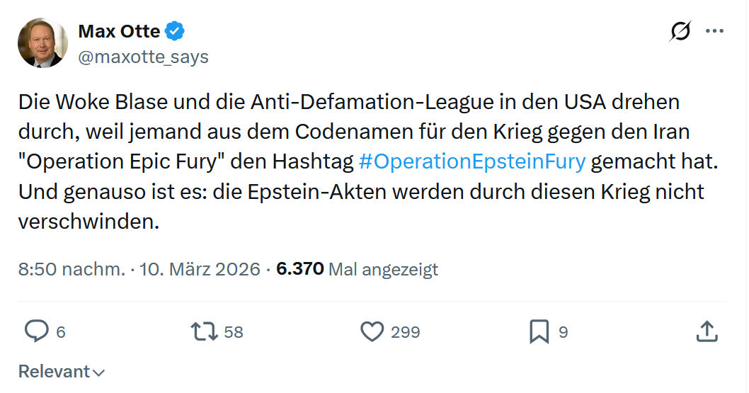 Max Otte: Die Woke Blase und die Anti-Defamation-League…