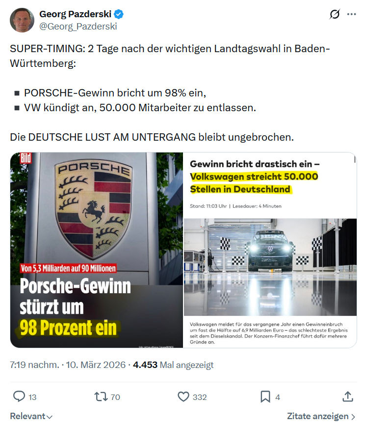 Georg Pazderski: SUPER-TIMING: 2 Tage nach der wichtigen Landtagswahl…