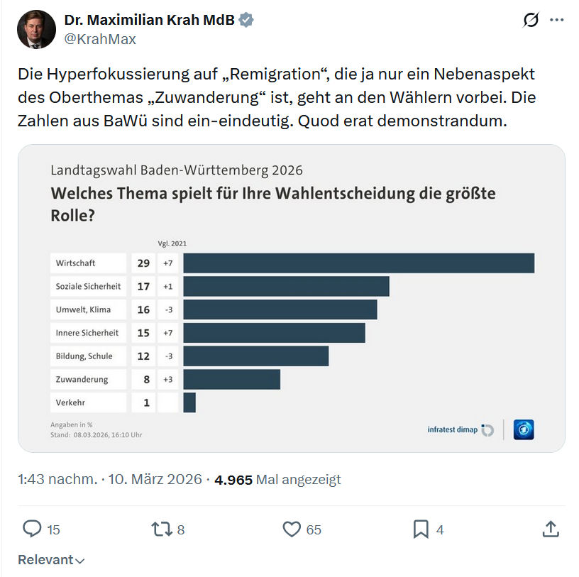Maximilian Krah: Die Hyperfokussierung auf „Remigration“…