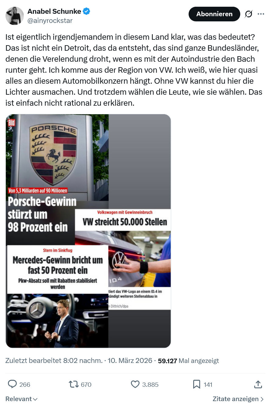 Anabel Schunke: Ist eigentlich irgendjemandem in diesem Land klar…
