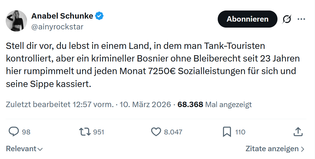 Anabel Schunke: Stell dir vor, du lebst in einem Land…