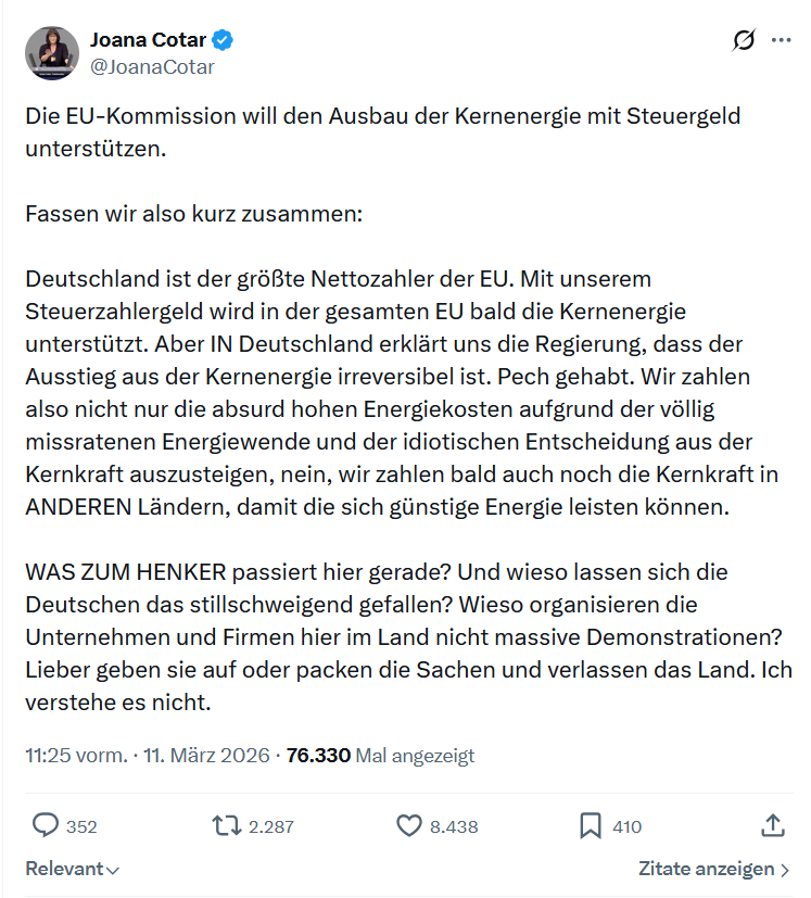 Joana Cotar: Die EU-Kommission will den Ausbau…
