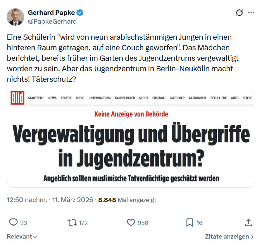 Gerhard Papke: Eine Schülerin…