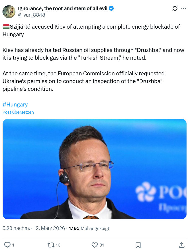 ivan Ignorance: Szijjártó accused Kiev of attempting a complete…