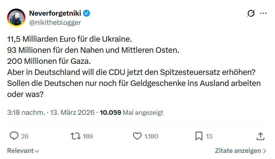 Neverforgetniki: 11,5 Milliarden Euro für die Ukraine…