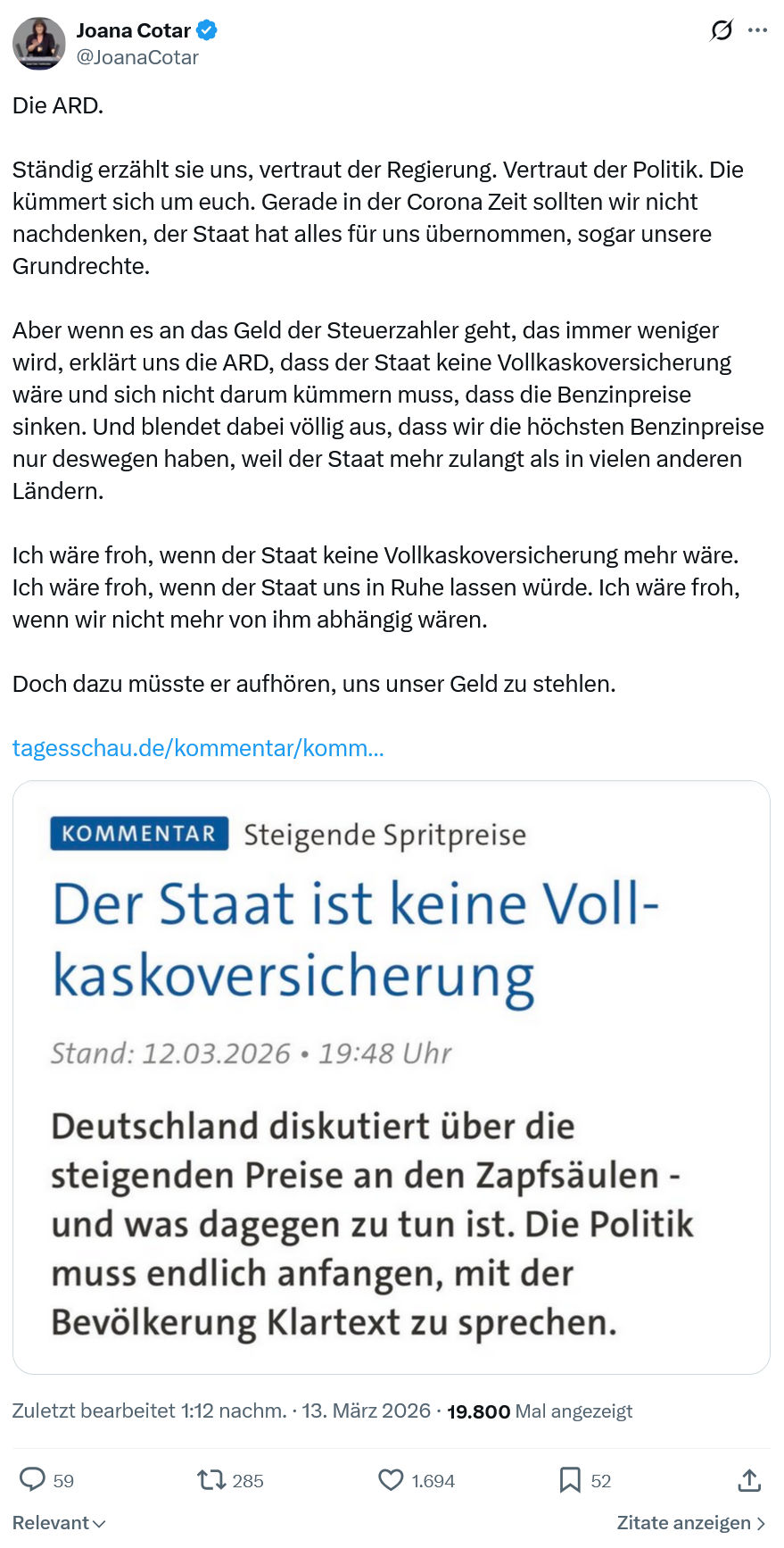 Joana Cotar: Die ARD…