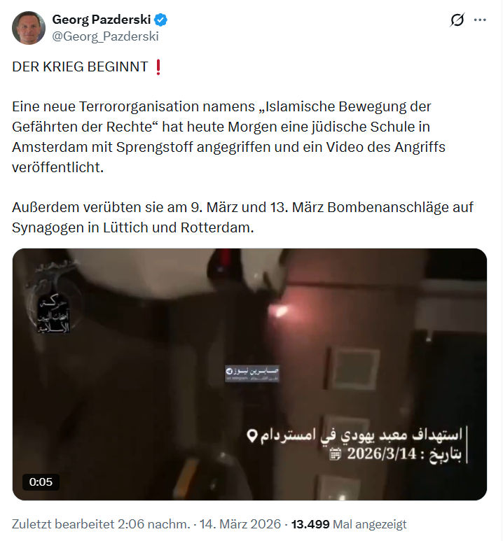 Georg Pazderski: DER KRIEG BEGINNT…