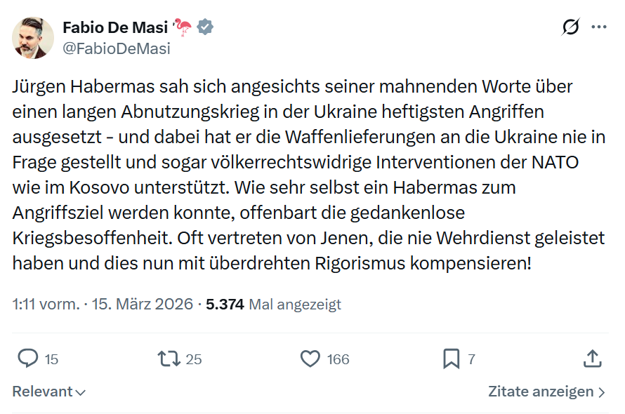 Fabio De Masi: Jürgen Habermas sah sich angesichts…