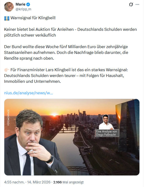 Marie kripp: Warnsignal für Klingbeil…
