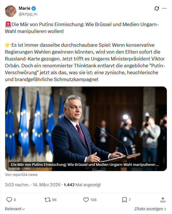 Marie kripp: Die Mär von Putins Einmischung…