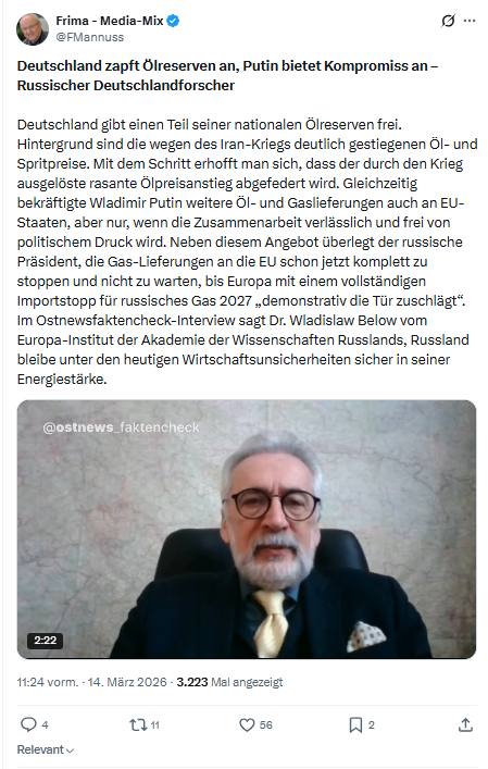 Friedrich Mannus: Deutschland zapft Ölreserven an…
