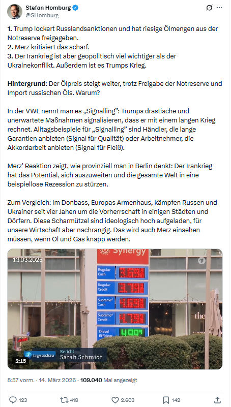 Stefan Homburg: Trump lockert Russlandsanktionen und hat riesige Ölmengen…