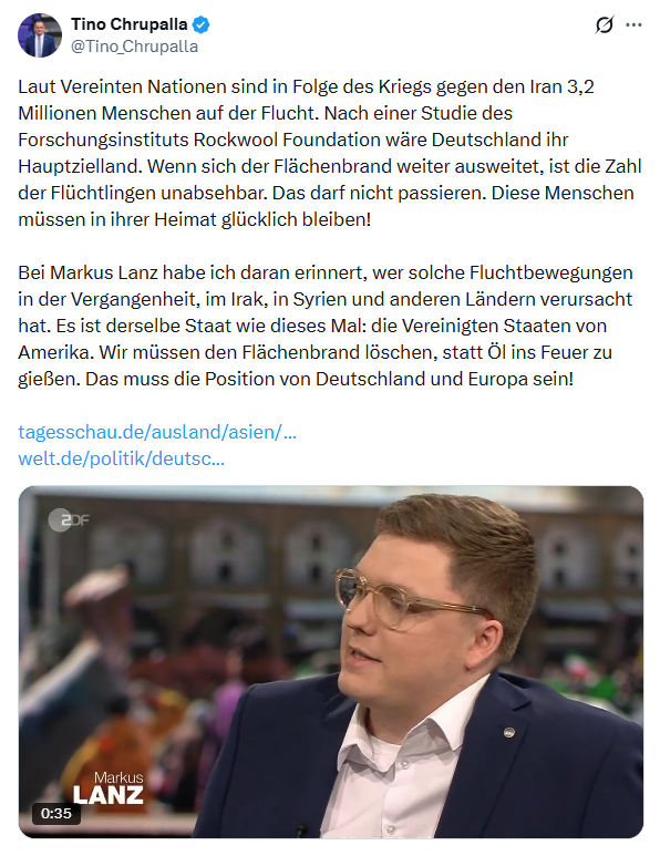 Tino Chrupalla: Laut Vereinten Nationen sind in Folge…
