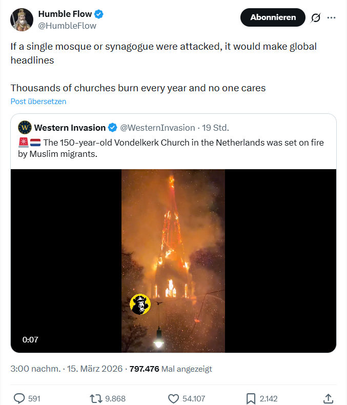 Humble Flow: If a single mosque or synagogue were attacked…