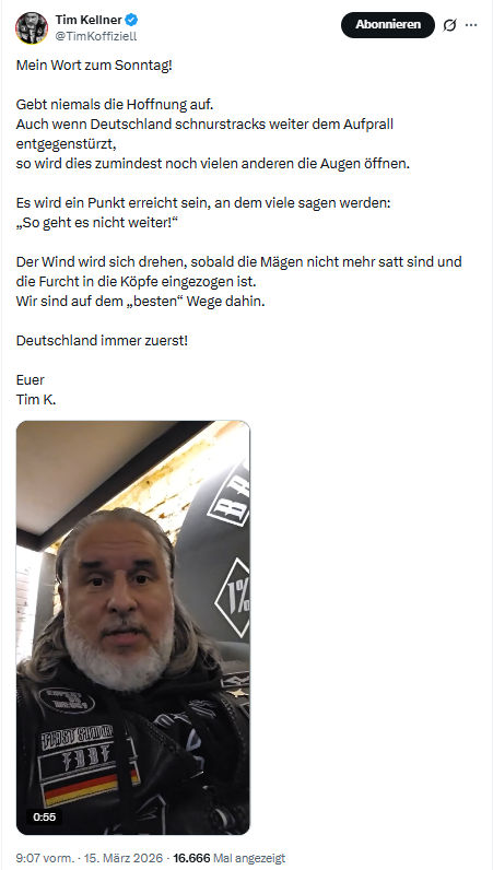 Tim Kellner: Mein Wort zum Sonntag…
