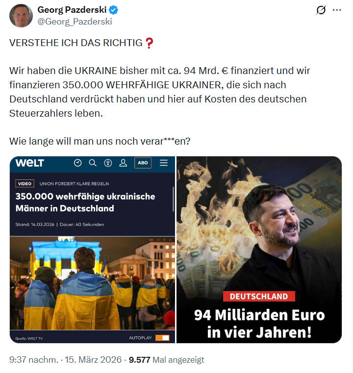 Georg Pazderski: VERSTEHE ICH DAS RICHTIG…