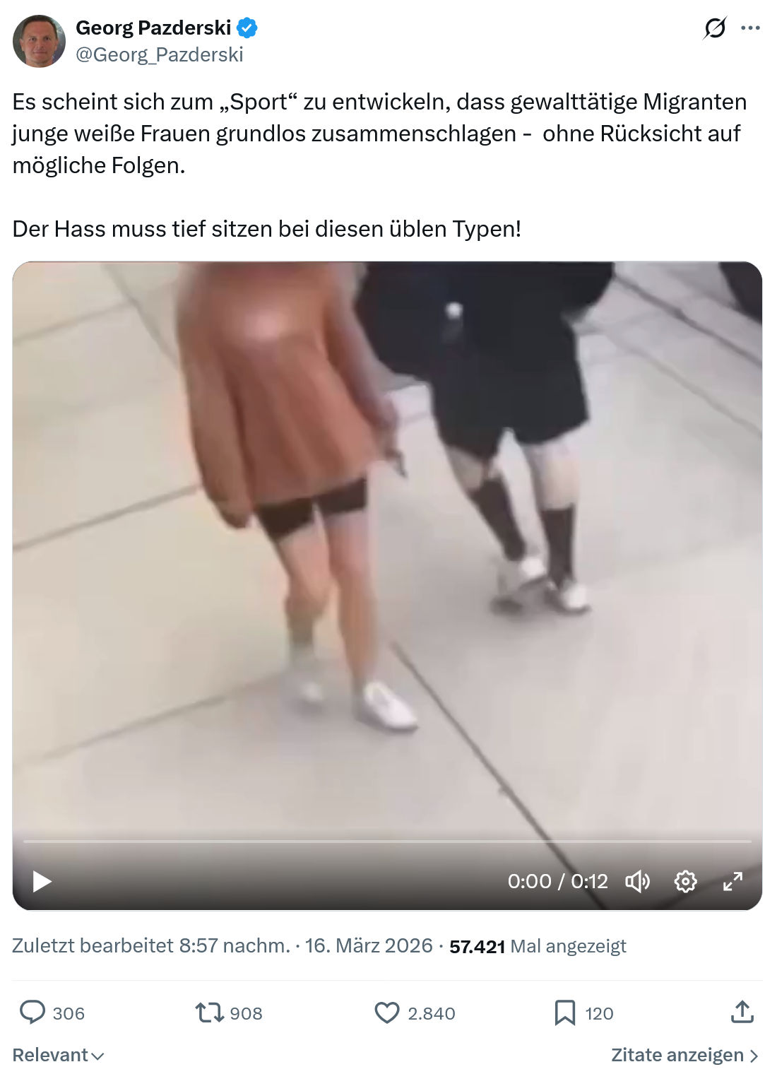 Georg Pazderski: Es scheint sich zum „Sport“ zu entwickeln…