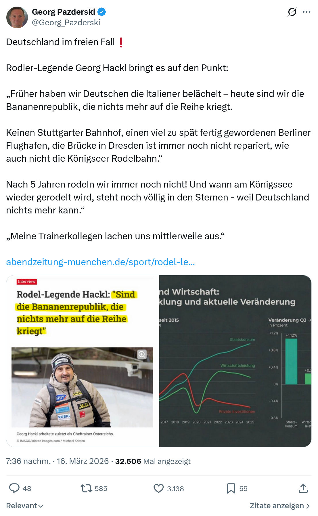 Georg Pazderski: Deutschland im freien Fall…