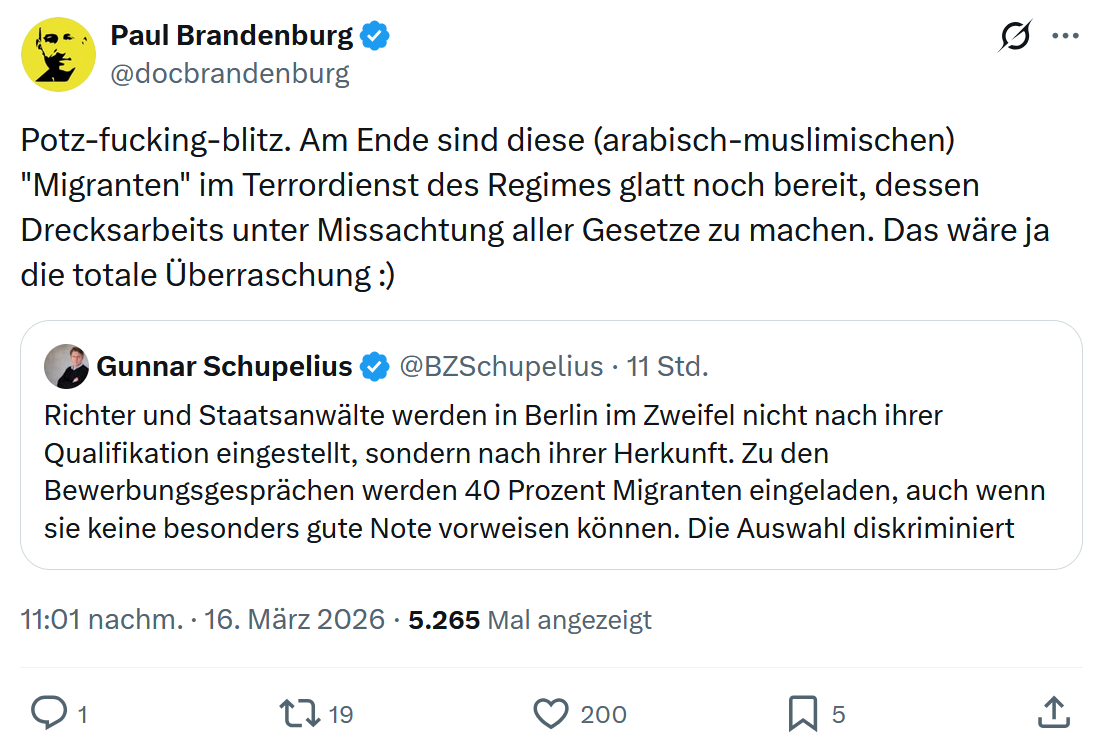 Paul Brandenburg: Potz-fucking-blitz…