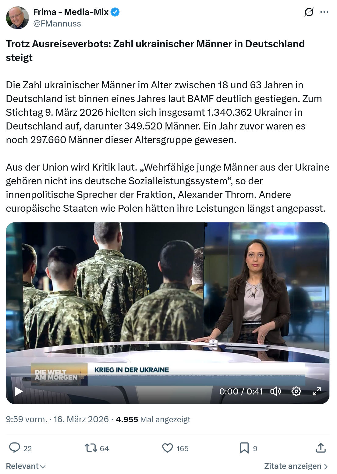 Friedrich Mannus: Trotz Ausreiseverbots…