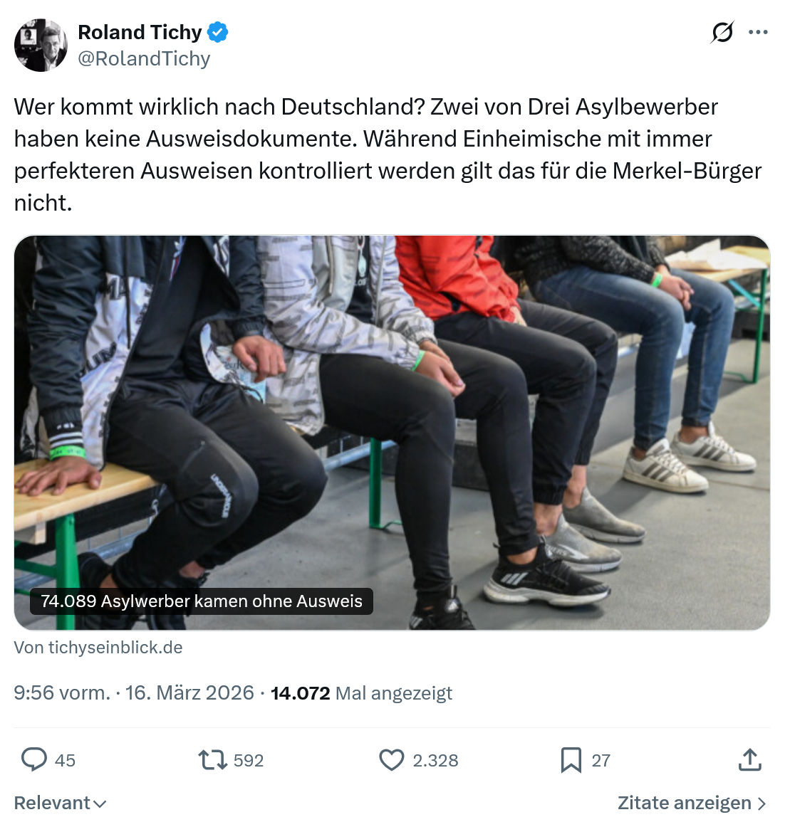 Roland Tichy: Wer kommt wirklich nach Deutschland…