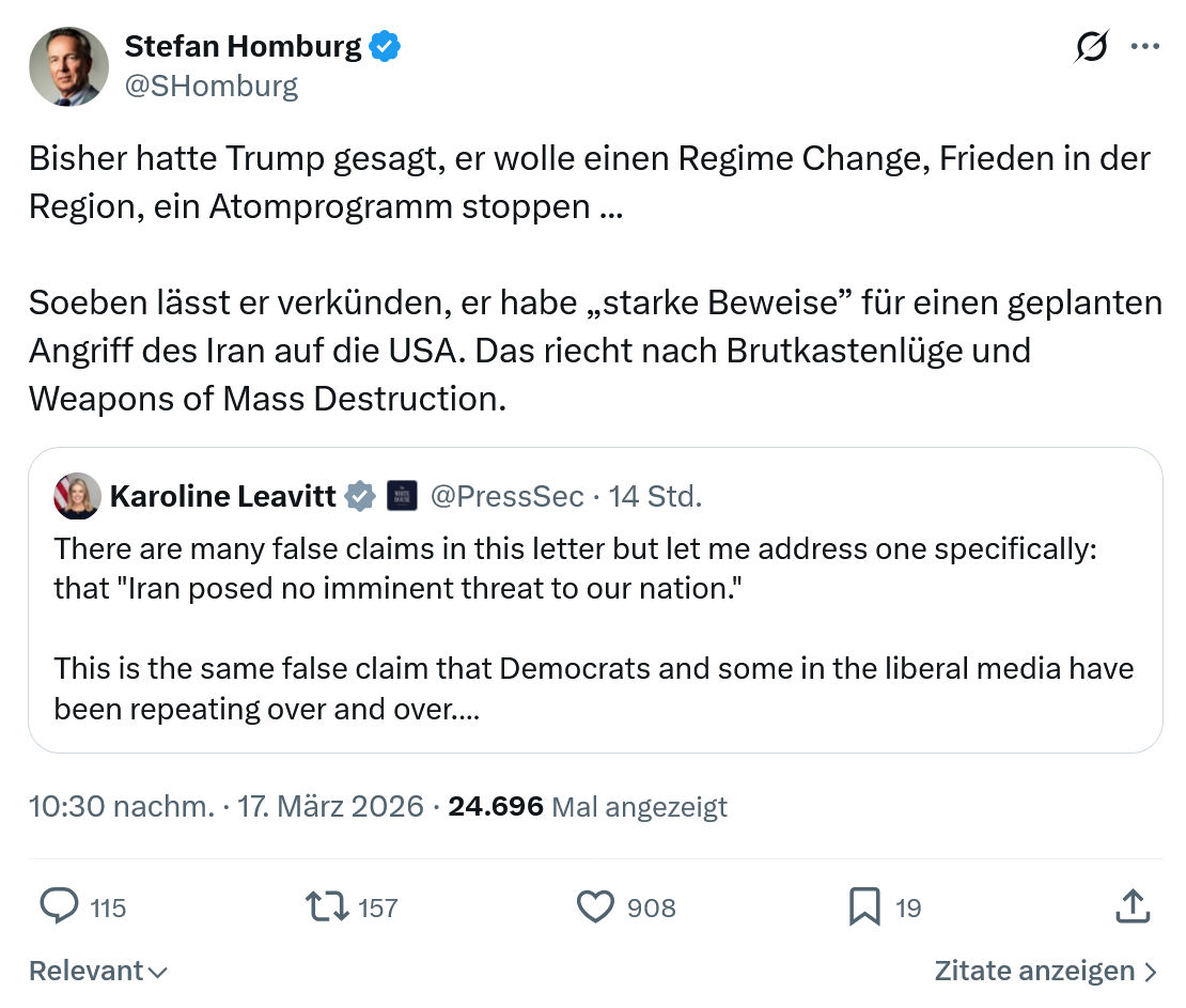 Stefan Homburg: Bisher hatte Trump gesagt…