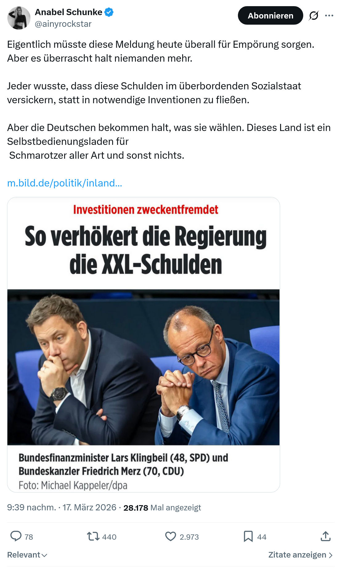Anabel Schunke: Eigentlich müsste diese Meldung…