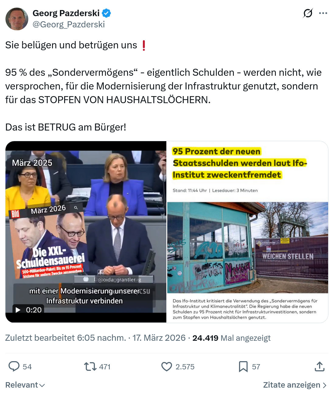 Georg Pazderski: Sie belügen und betrügen uns…