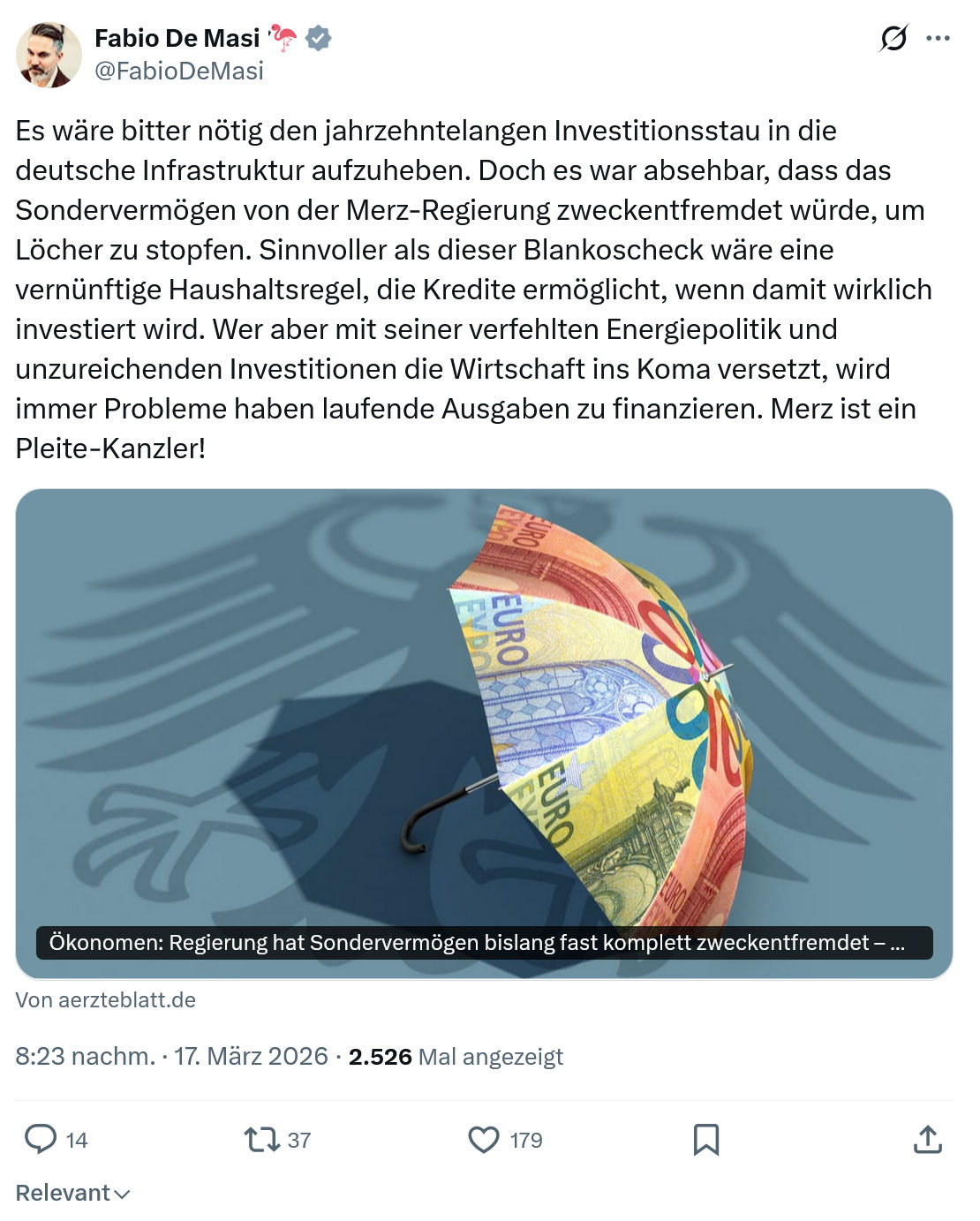 Fabio De Masi: Es wäre bitter nötig den jahrzehntelangen…
