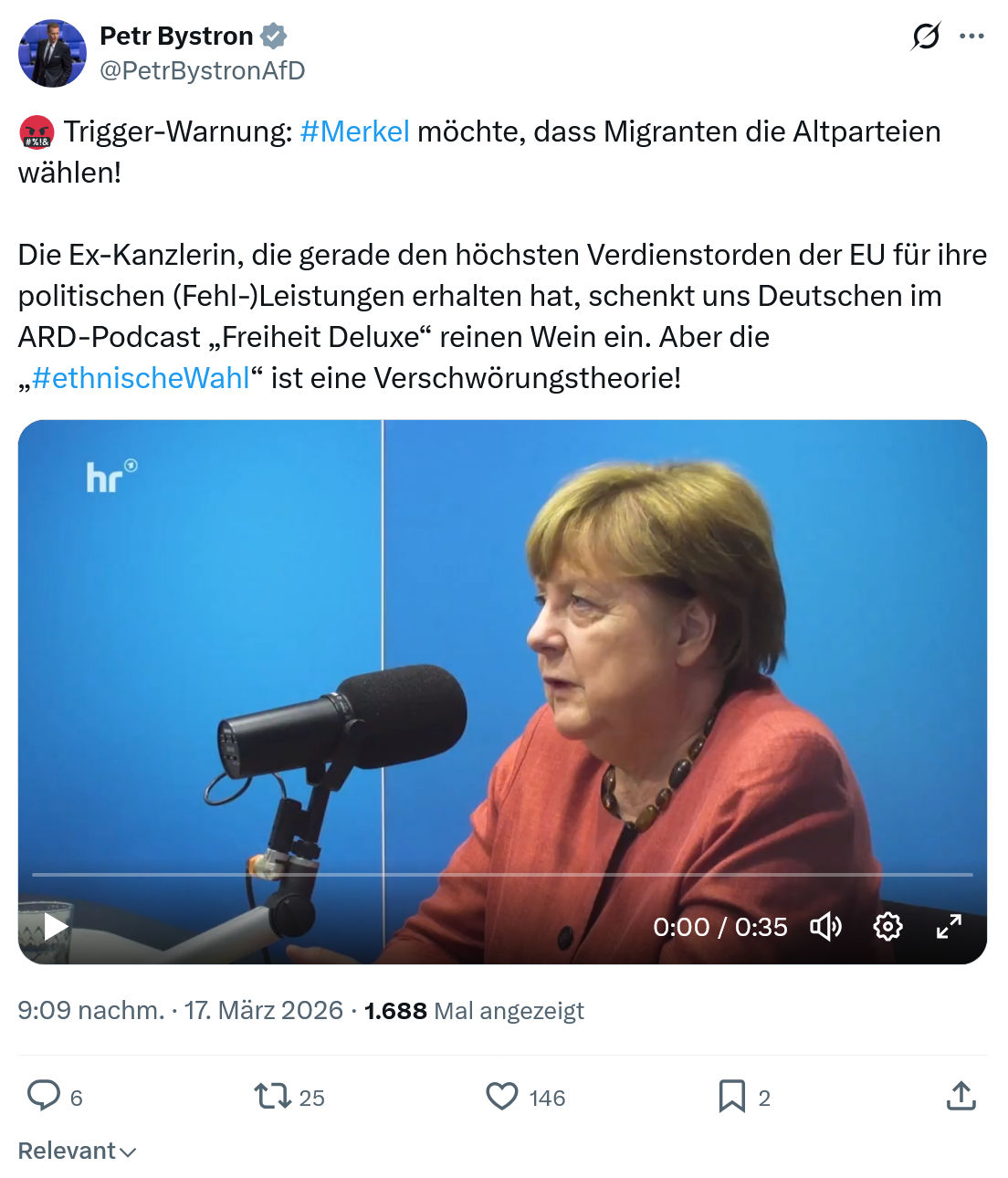 Petr Bystron: Trigger-Warnung…