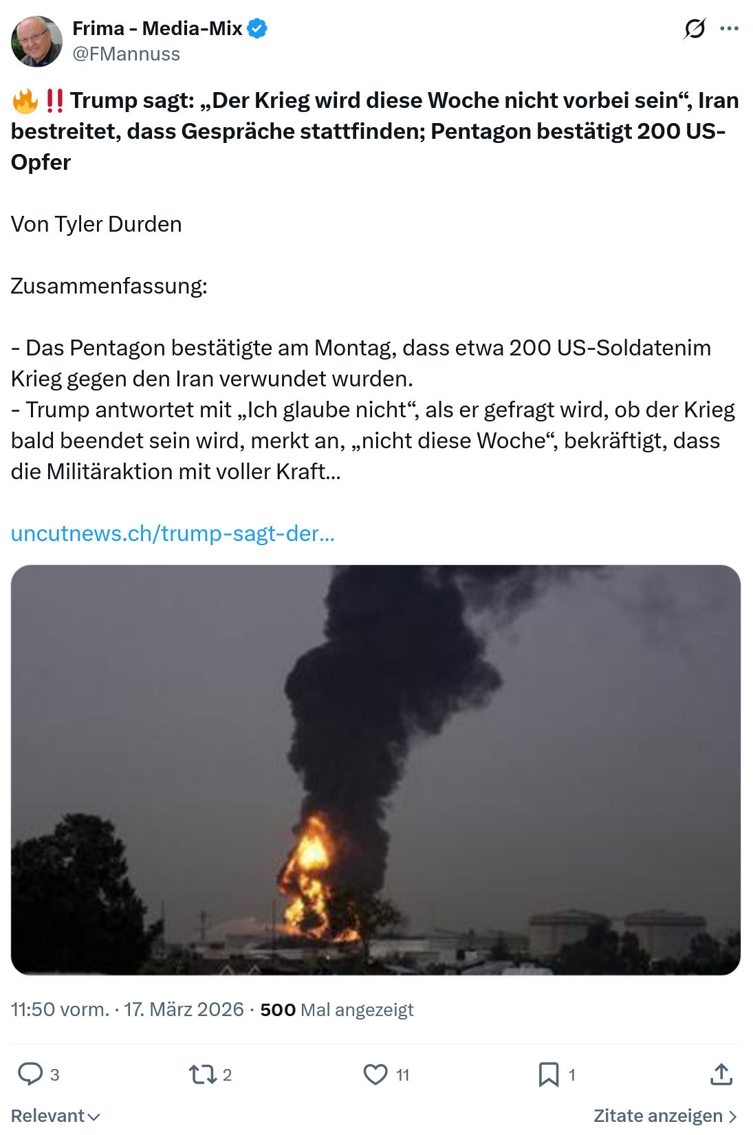 Friedrich Mannus: Trump sagt…