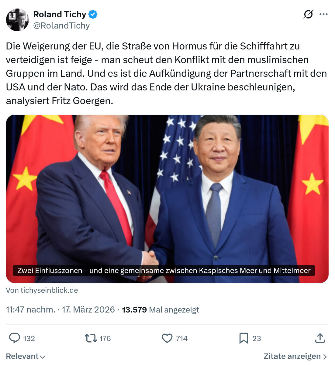Roland Tichy: Die Weigerung der EU…